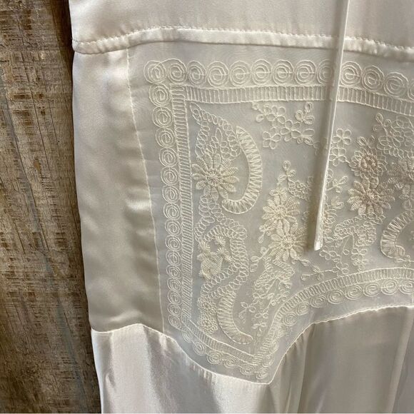 MARQUES' ALMEIDA embroidered silk maxi dress White flapper bridal $1300 NWT S - Picture 15 of 16